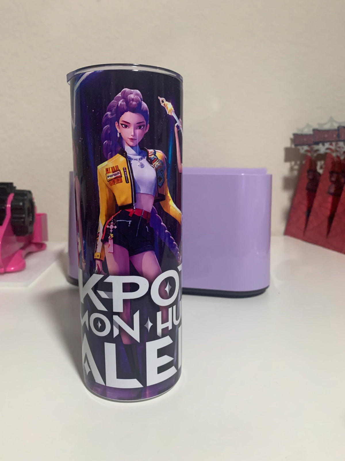 Personalized Skinny Tumbler – Custom Printed 20 oz Travel Cup – Unique Drinkware